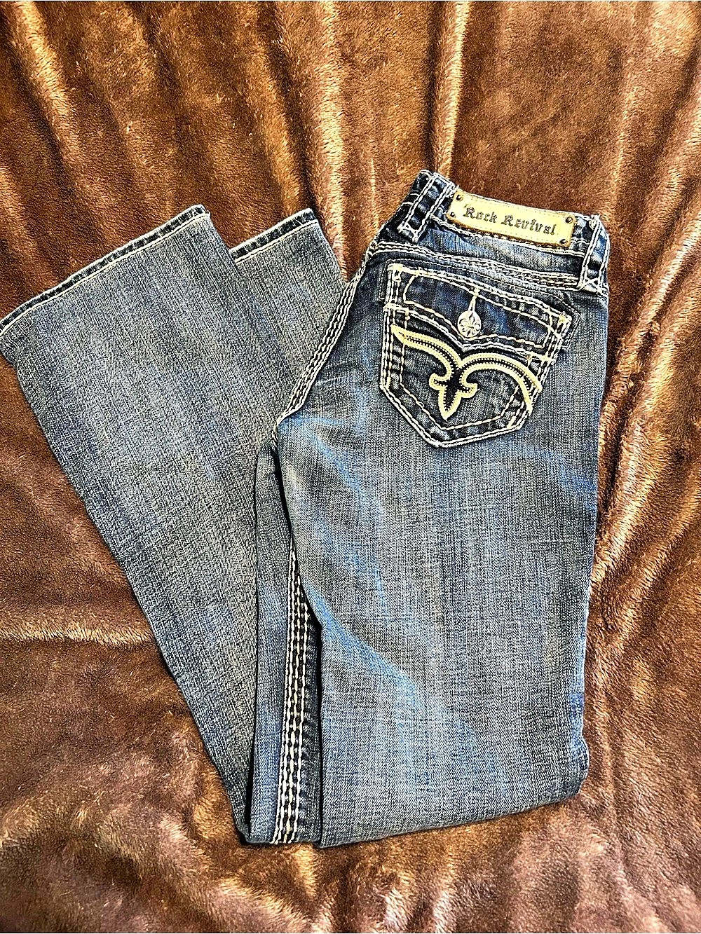 Rock Revival Boot Cut Jeans Denim Blue Waist 25
